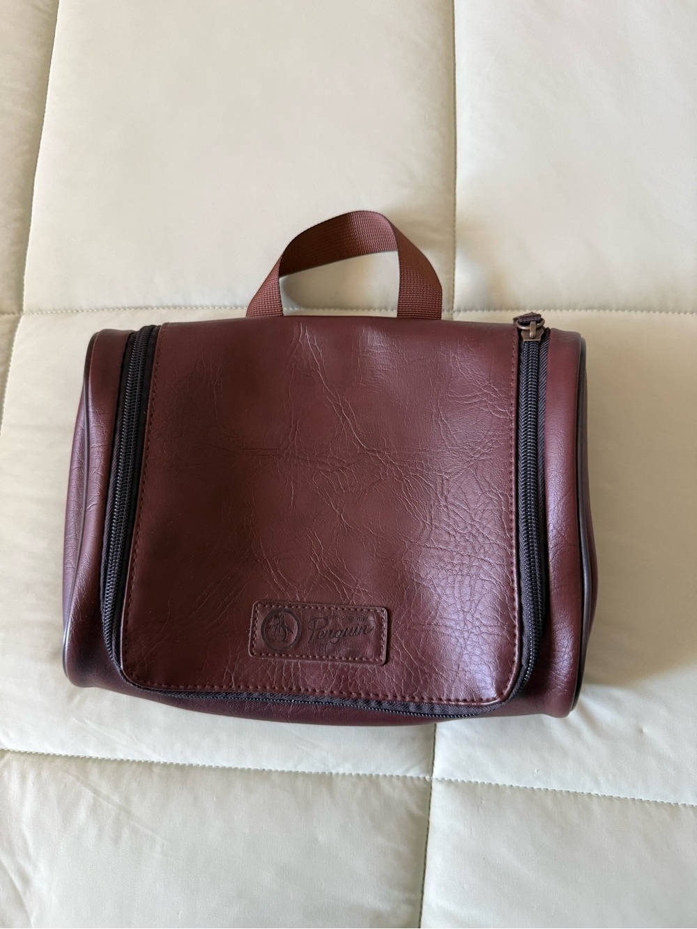 Men's Brown an Original Penguin Travel Toiletry Bag by Penguin